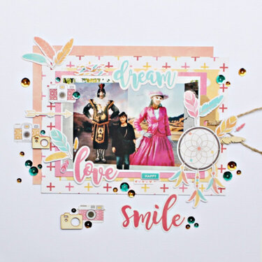 Dream Love Smile Layout by Marie Friant for Jillibean Soup