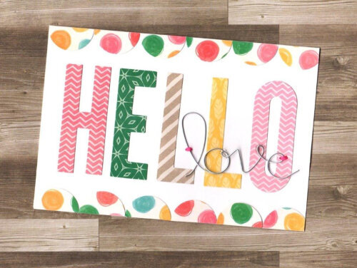 Hello Love Card by Kat Benjamin for Jillibean Soup