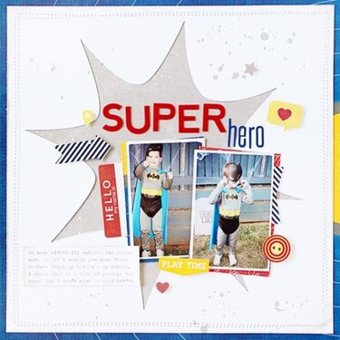 Super Hero Layout by Gail Lindner for Jillibean Soup