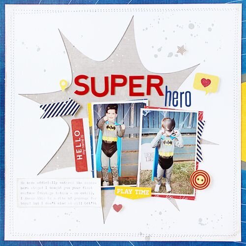 Super Hero Layout by Gail Lindner for Jillibean Soup
