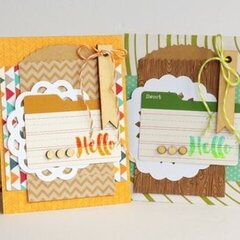 Hello Pair of Cards by Sarah Webb for Jillibean Soup
