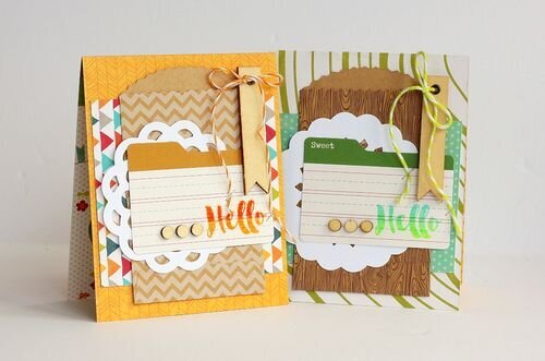 Hello Pair of Cards by Sarah Webb for Jillibean Soup