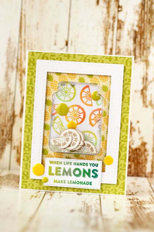 Lemons Shaker Card by Julia Akinina