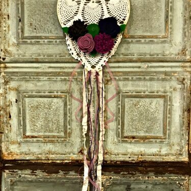 Felt Flower Dreamcatcher by Patty Folchert