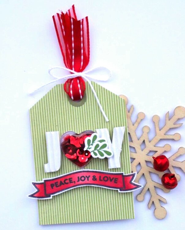 JOY Shaker Tag by Jaclyn Rench