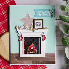Christmas Fireplace Shaker Card *Jillibean Soup*