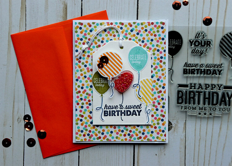 Balloon Happy Birthday Card *Jillibean Soup*