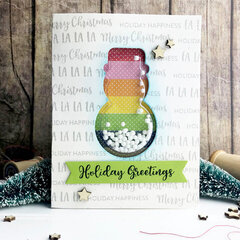 Holiday Greetings Snowman Shaker Card *Jillibean Soup*