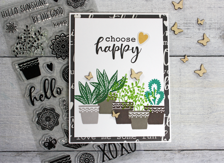 &quot;Choose Happy&quot; Succulent Card *Jillibean Soup*