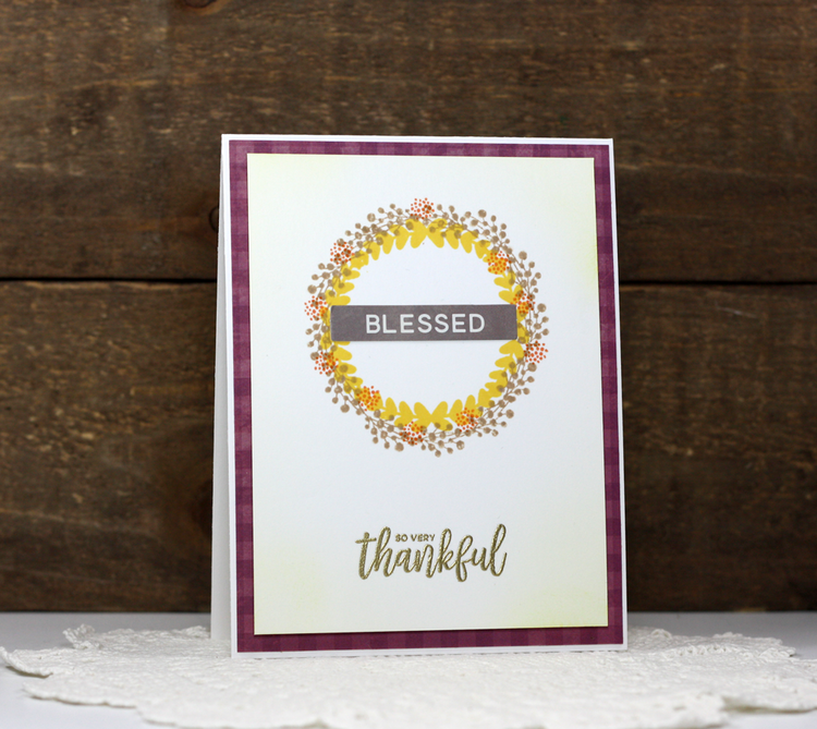 &quot;Blessed and Thankful&quot; Stamped Card *Jillibean Soup*