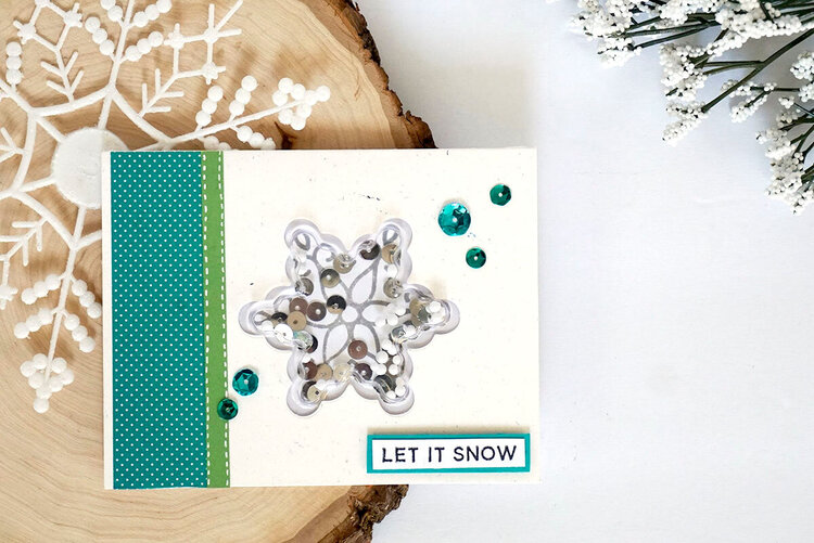 &quot;Let It Snow&quot; Snowflake Shaker Card *Jillibean Soup*