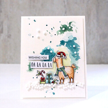 Wishing You Fa La La (Llama Card) *Jillibean Soup*