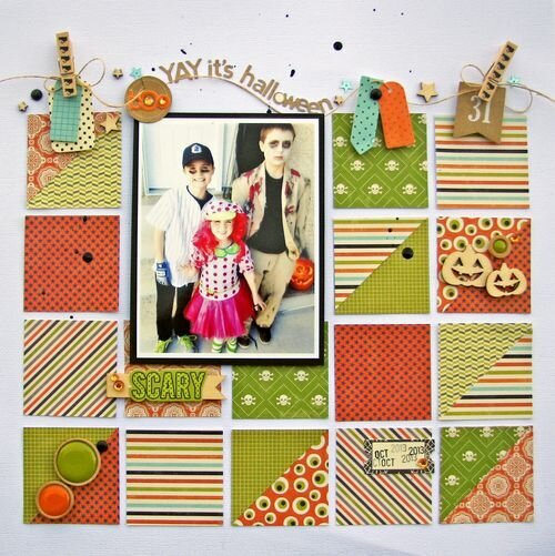 Yay! It&#039;s Halloween layout by Nicole Nowosad