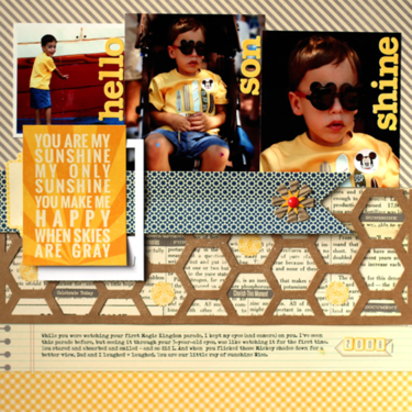 You Are My Sunshine Layout by Nancy Damiano