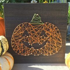 Jillibean Soup Fall/Halloween String Art kit - Carved Pumpkin/JackOLantern