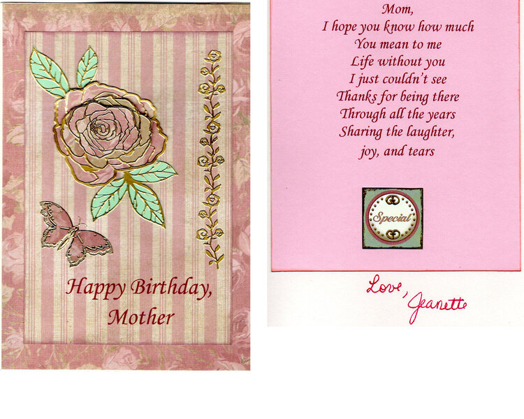Mom&#039;s Birthday Card 2009