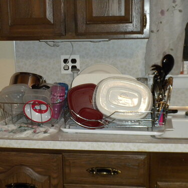 Jan AGC photo challenge week 2 SOmething from your work place - My dishes haha, I am a SAHM