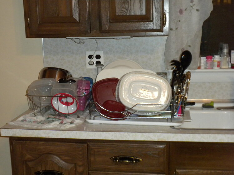 Jan AGC photo challenge week 2 SOmething from your work place - My dishes haha, I am a SAHM