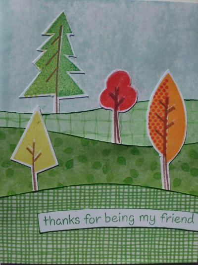 Fall Trees Thanks Card