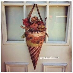 *Moxxie* Hanging Autumn door cone using