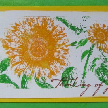 Sunflower Stamped Card