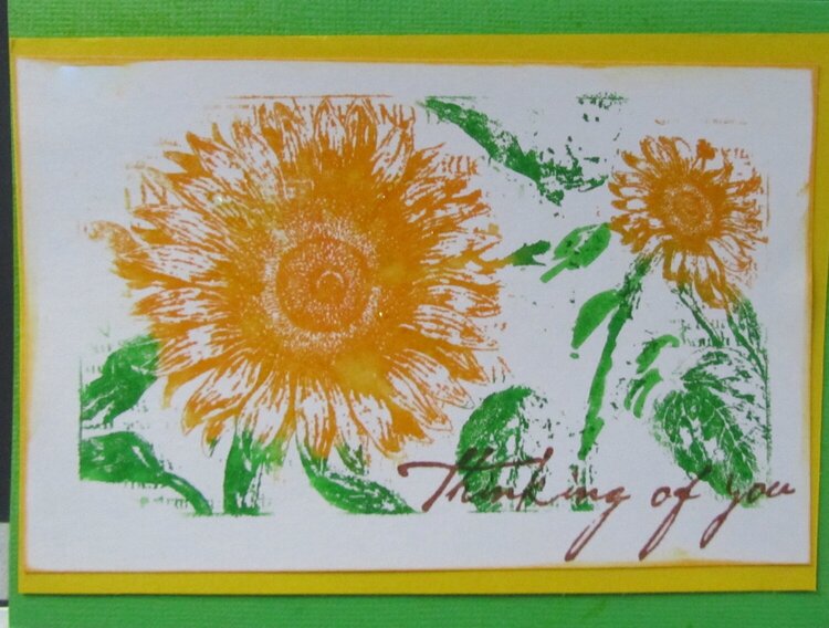 Sunflower Stamped Card