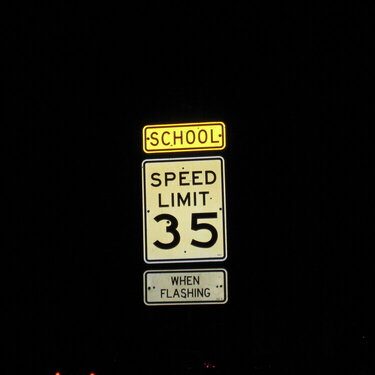 19. School speed limit sign