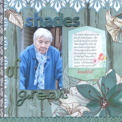 Shades of Green 8 inch page