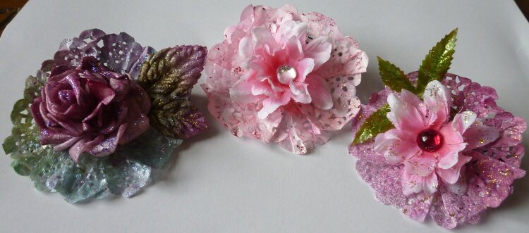 Handmade Paper,Silk and Styrofoam Flowers