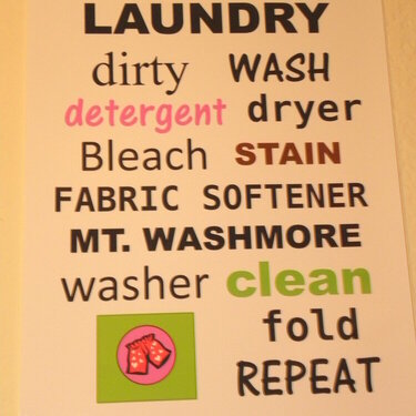 JFF - Laundry Subway Art Sign