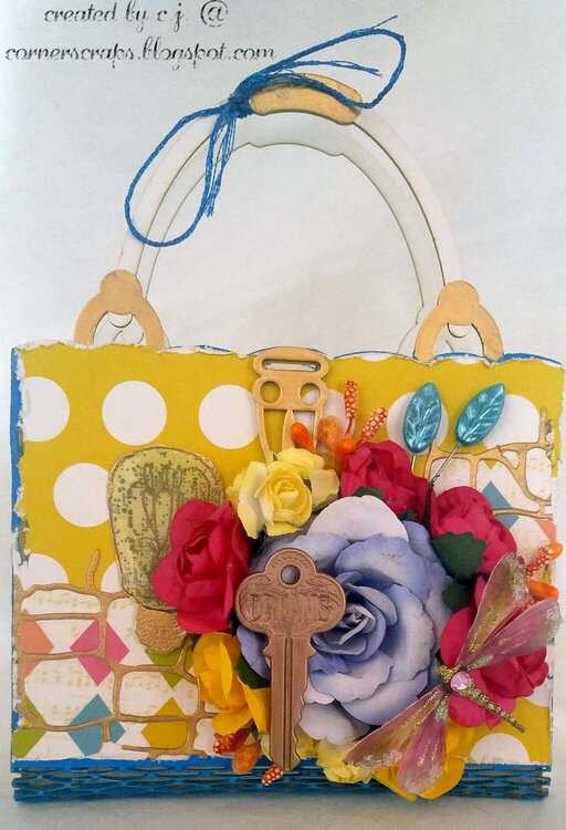 Altered Purse using ReneaBouquets 4D Beautiful Board Purse