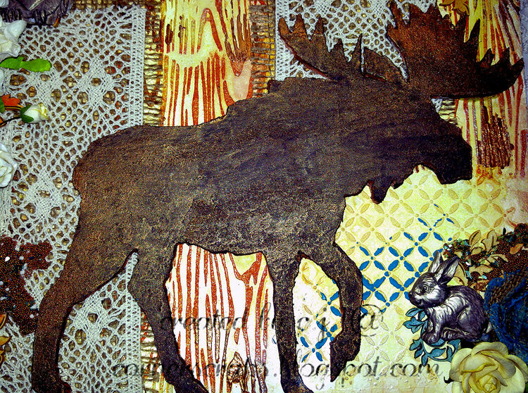 Mixed Media Moose!