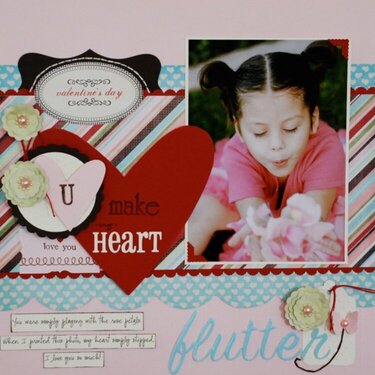 U make my Heart Flutter created with Pink Paislee