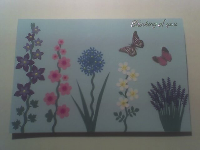 Floral garden card