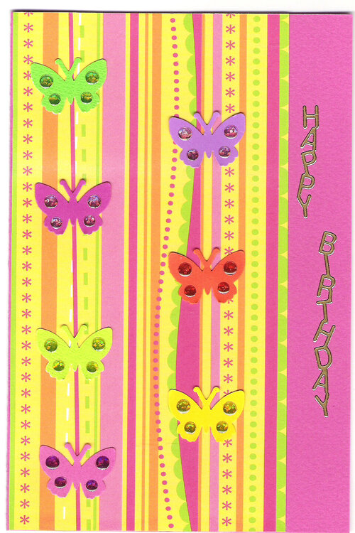 7 Butterflies card