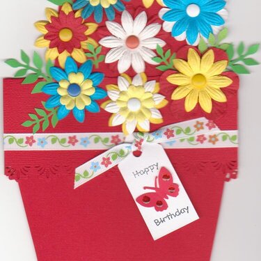 Bright flowerpot card