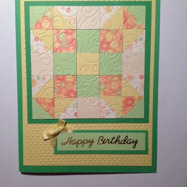 Patchwork card for sister-in-law