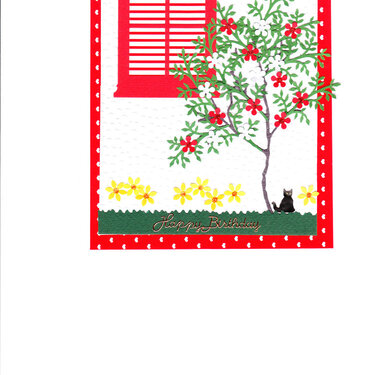 Tree by window card