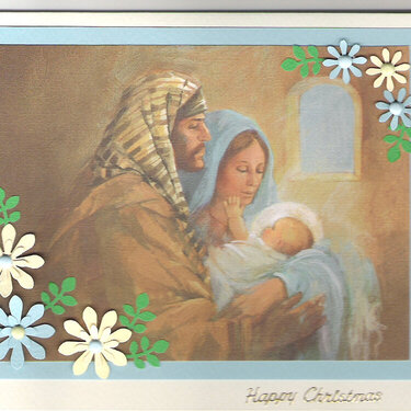 Nativity recycled card