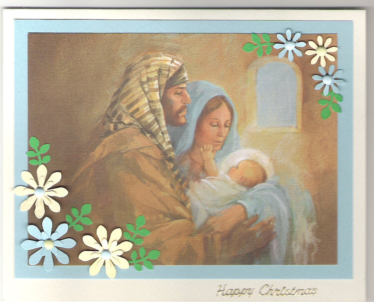 Nativity recycled card