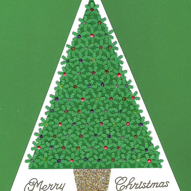 Triangular Christmas card
