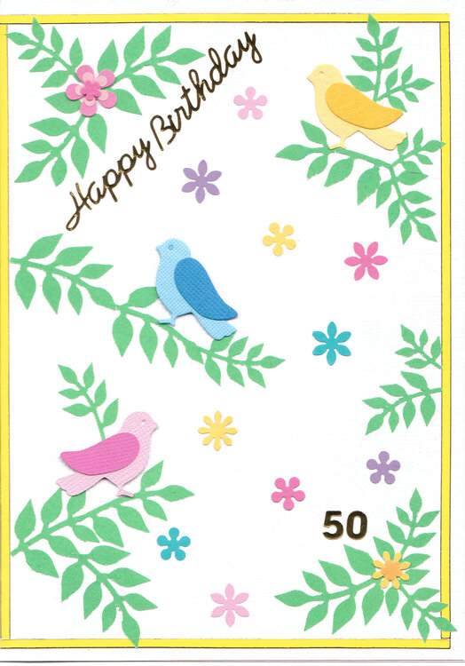 50th Birdday card