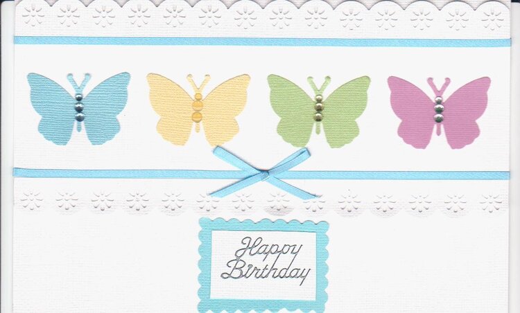4 Butterflies card
