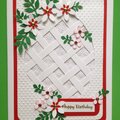 Red & white lattice card