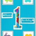 Boy's 1st birthday card