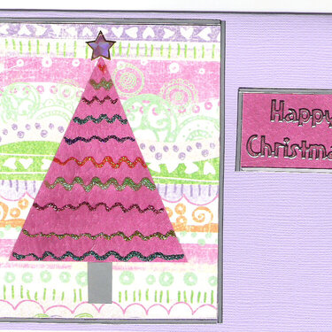 Mauve Christmas card
