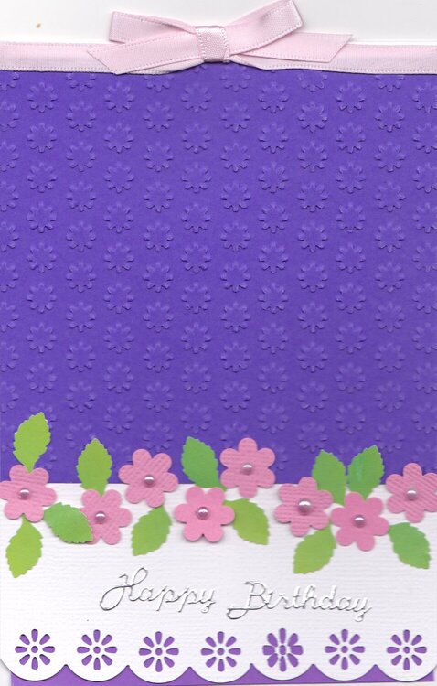 Purple birthday card