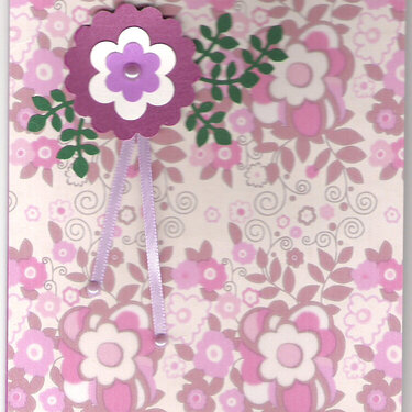 Pink floral Get Well card