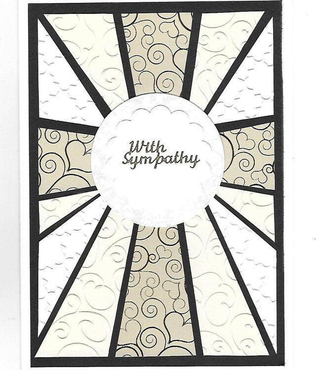 Sympathy card with cross
