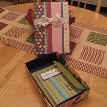 Box for assorted set of homemade cards